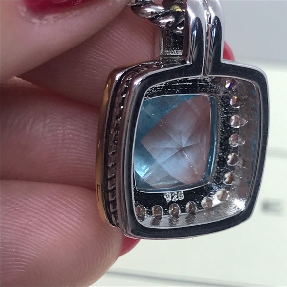 Sterling Silver 925 Blue Topaz - Picture 3 of 4